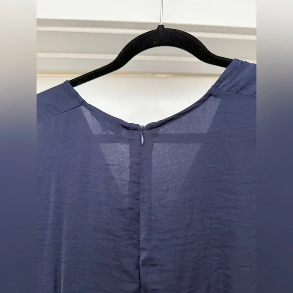 Topshop Navy Long Sleeve Twisted Front Maxi Dress Elegant & Formal Gown Size 6 - Picture 12 of 14